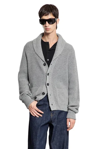 Tom Ford Cashmere Wool Shawl Cardigan In Gray