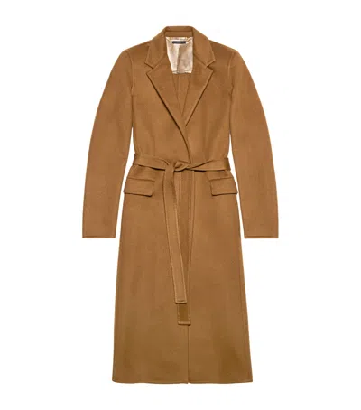Tom Ford Cashmere Wrap Coat In Brown