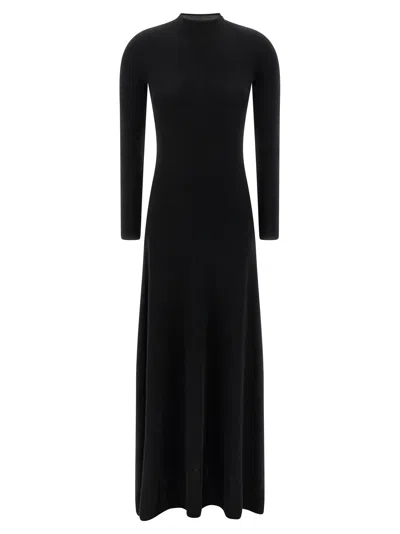 Tom Ford Cashmere-silk Blend Crew Neck Dress In Black