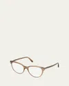 Tom Ford Cat-eye Acetate Optical Frames In Brown