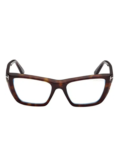 Tom Ford Cat-eye Frame Eyeglasses In Brown