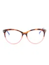Tom Ford Brille Mit Cat-eye-gestell In Braun