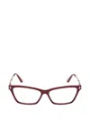 Tom Ford 56mm Butterfly Optical Glasses In Red