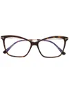 Tom Ford Cat-eye Frame Glasses In Brown