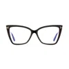 Tom Ford Cat-eye Frame Glasses Glasses In 001 Nero Lucido