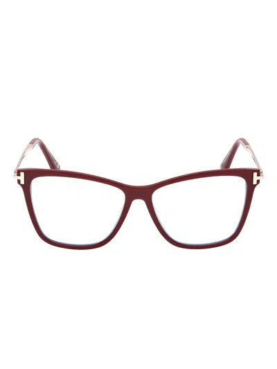 Tom Ford Cat-eye-frame Glasses In Red