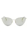 Tom Ford Cat-eye-frame Straight-arms Sunglasses In Gold