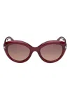 Tom Ford Cat-eye Frame Sunglasses In Burgundy
