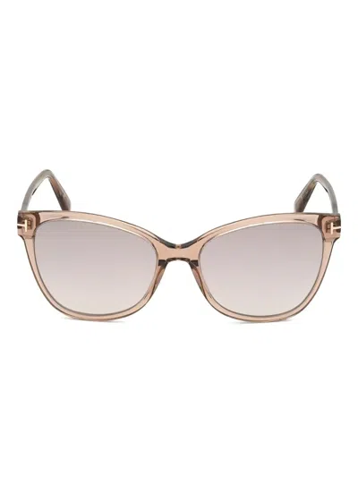 Tom Ford Ladies Brown Cat Eye Sunglasses Ft0844 45g In Pink