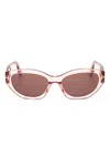 Tom Ford Solange-02 Acetate Butterfly Sunglasses In Pink