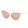 Tom Ford Cat-eye Frame Logo Sunglasses In Gold