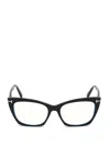 Tom Ford Blue Light Block Cat Eye Ladies Eyeglasses Ft5949-b 001 56 In 54001 - Nero Lucido