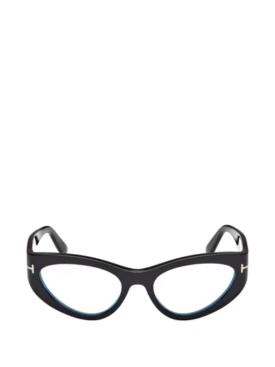 Tom Ford Ft6134-b Cat-eye Sunglasses In Black