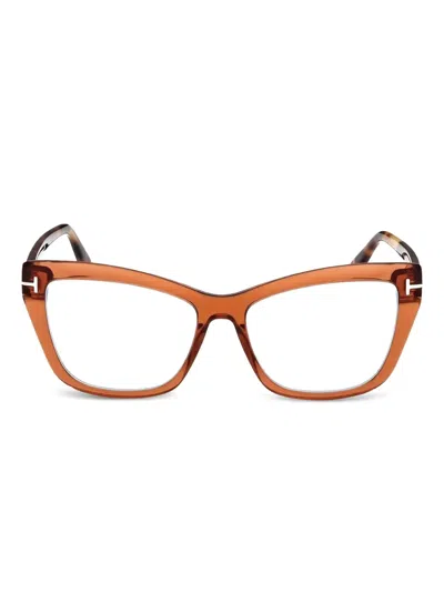 Tom Ford Cat-eye Glasses In Brown