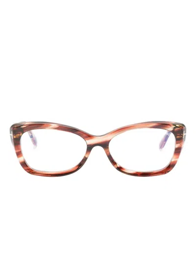 Tom Ford Cat-eye Glasses In Brown