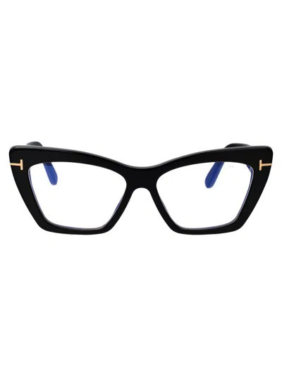 Tom Ford Cat Eye Optical Ft6026 B 001 In Black