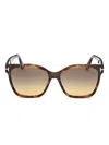 Tom Ford Iris 56mm Gradient Butterfly Sunglasses In Brown