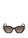 Tom Ford 55mm Butterfly Sunglasses In Burgundy