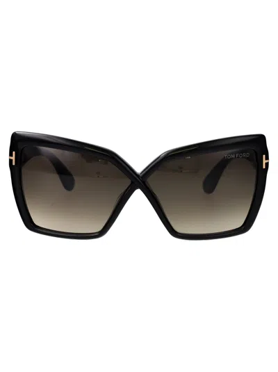 Tom Ford Cat Eye Sunglasses Ft1195/s 01 B