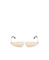 Tom Ford Narrow Metal Cat-eye Sunglasses In Nude