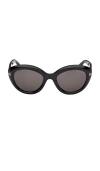 Tom Ford Stacy 53mm Cat-eye Sunglasses In Black
