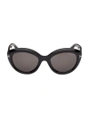 Tom Ford Stacy 53mm Cat-eye Sunglasses In Black