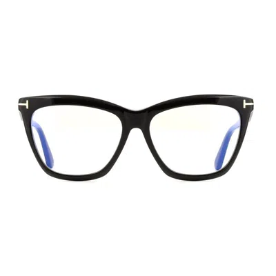 Tom Ford Cat-eye Blue Light Block Eyeglasses In Black