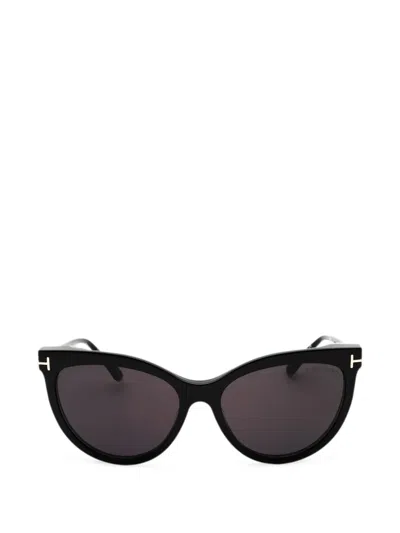 Tom Ford Cat-eye Clip-on Glasses In Yellow