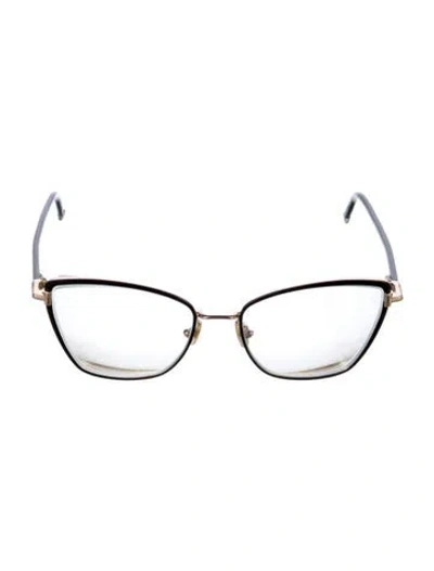 Pre-owned Tom Ford Cat-eye Eyeglasses In Black