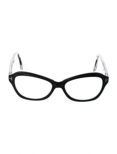 Pre-owned Tom Ford Cat-eye Eyeglasses In Black