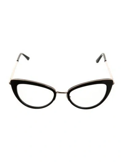 Pre-owned Tom Ford Cat-eye Eyeglasses In Black