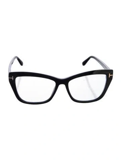 Pre-owned Tom Ford Cat-eye Eyeglasses In Black