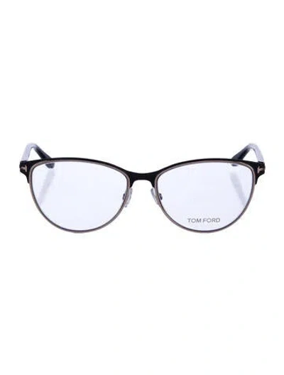 Pre-owned Tom Ford Cat-eye Eyeglasses In Black