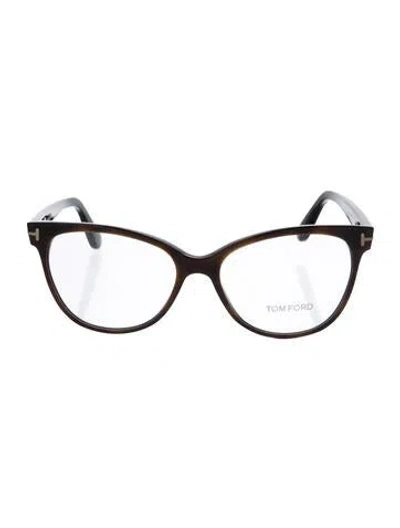Pre-owned Tom Ford Cat-eye Eyeglasses In Black