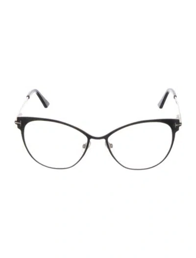 Pre-owned Tom Ford Cat-eye Eyeglasses In Black