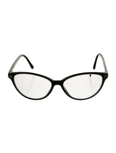Pre-owned Tom Ford Cat-eye Eyeglasses In Black