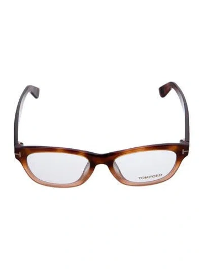 Pre-owned Tom Ford Cat-eye Eyeglasses In Brown