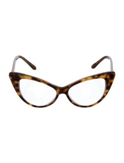 Pre-owned Tom Ford Cat-eye Eyeglasses In Brown