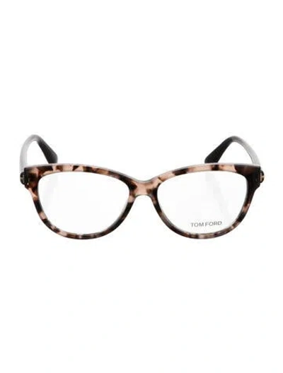Pre-owned Tom Ford Cat-eye Eyeglasses In Brown