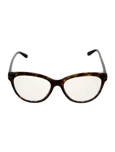 Pre-owned Tom Ford Cat-eye Eyeglasses In Brown