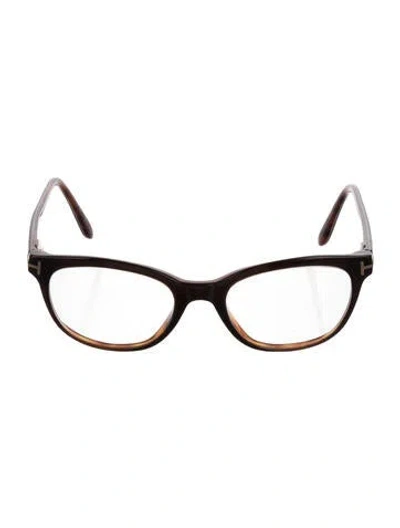 Pre-owned Tom Ford Cat-eye Eyeglasses In Brown