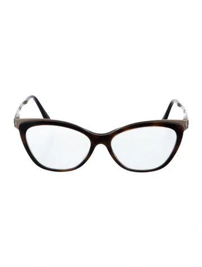Pre-owned Tom Ford Cat-eye Eyeglasses In Brown