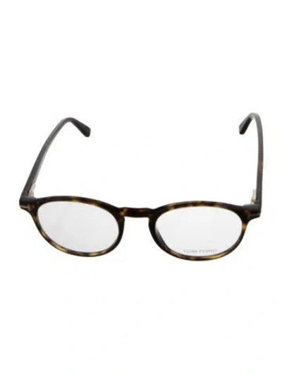 Pre-owned Tom Ford Cat-eye Eyeglasses In Brown