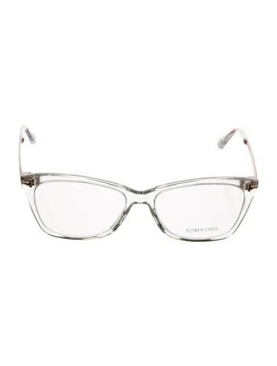 Pre-owned Tom Ford Cat-eye Eyeglasses In Clear