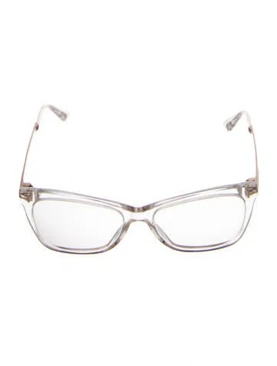 Pre-owned Tom Ford Cat-eye Eyeglasses In Clear/metallic/neutrals