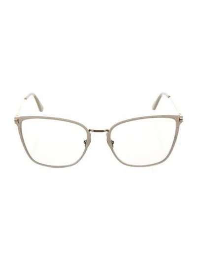 Pre-owned Tom Ford Cat-eye Eyeglasses In Gold