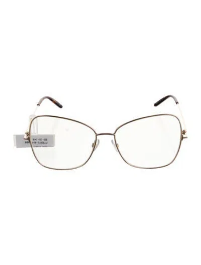 Pre-owned Tom Ford Cat-eye Eyeglasses In Gold