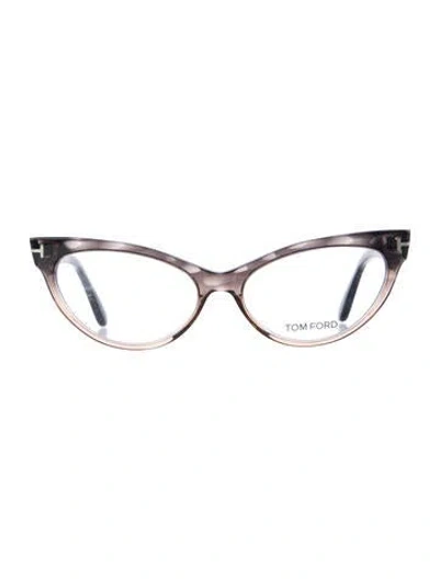 Pre-owned Tom Ford Cat-eye Eyeglasses In Grey/neutrals