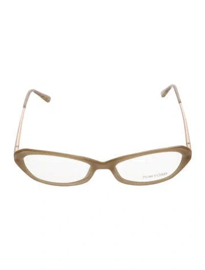 Pre-owned Tom Ford Cat-eye Eyeglasses In Neutrals