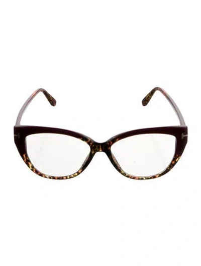Pre-owned Tom Ford Cat-eye Eyeglasses In Red